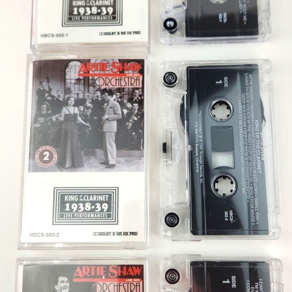 Artie Shaw, King of the clarinet 1938-39 3 cassette set mint condition Box set - Picture 3 of 13